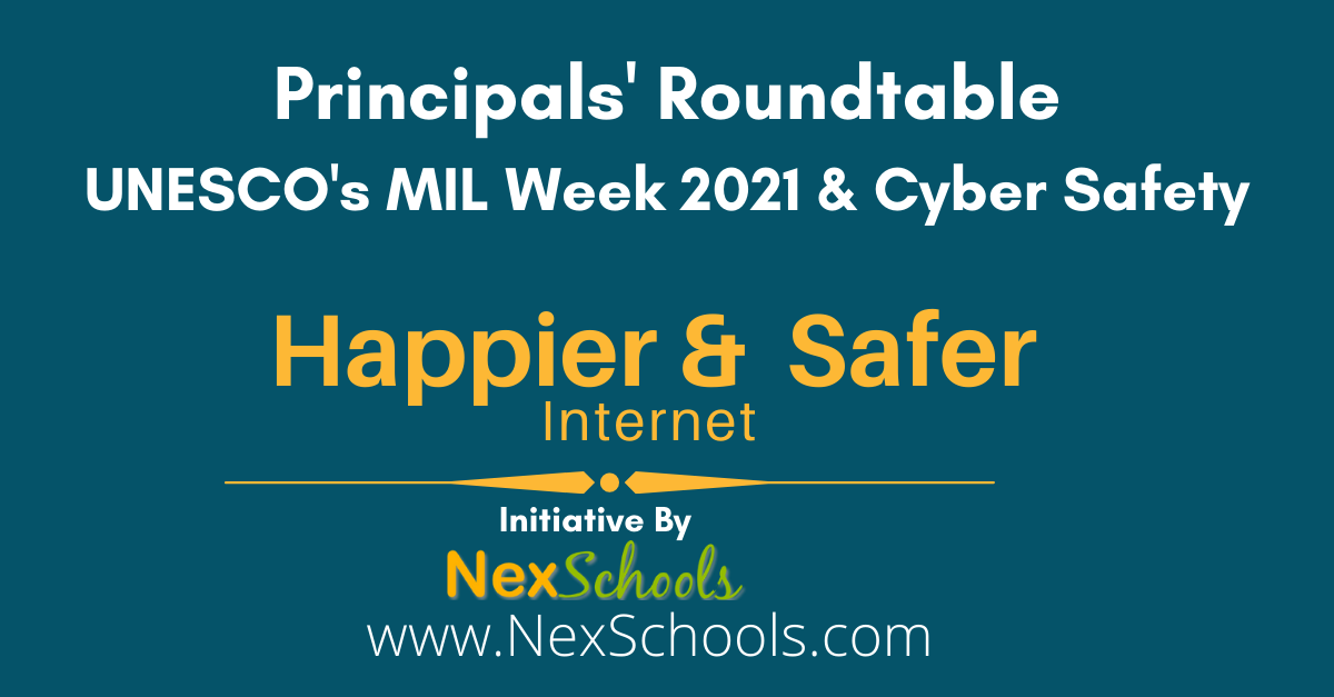 Principal join NexSchools Cyber Safety awareness for online safety, India Awareness campang for primary and middle schools