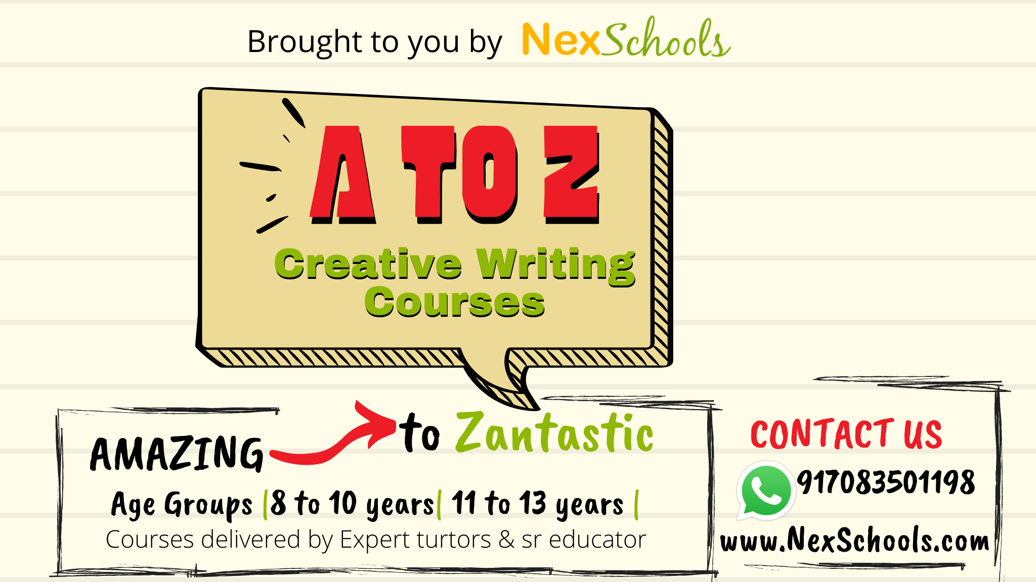 Creative Writing Course for Children Primary school creative wrting course Middle Schools creative writing course,  Writig prompts ideas for students, Grade 3rd to 5th creative writing, grade 6 to 8 creativ writing course, Best course for creative writing, Story writing course