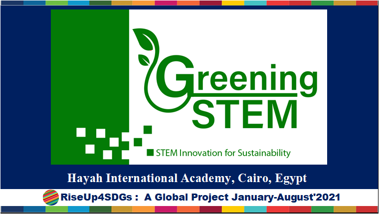 International Academy, Cairo, Egypt curriculum for SDG7, Greening STEM Curriculum for school Students, RiseUP4SDGS, NexSchools covers SDGs, School tips and ideas for classroom