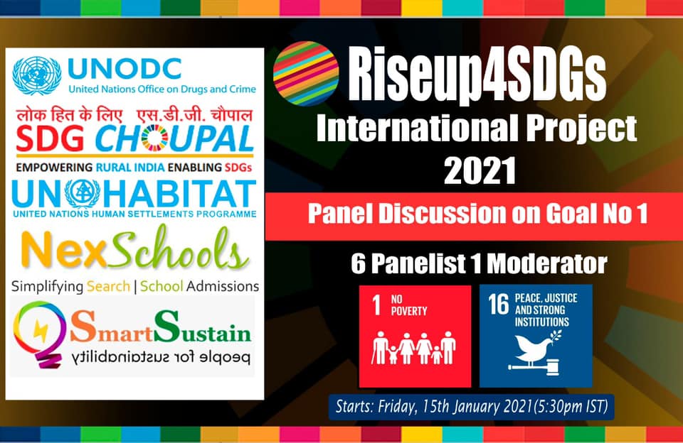 RiseUp4SDGs International Project on Sustainable Development Goal Number 1 NO POVERTY, UNODC UNOHABITAT NexSchools.com