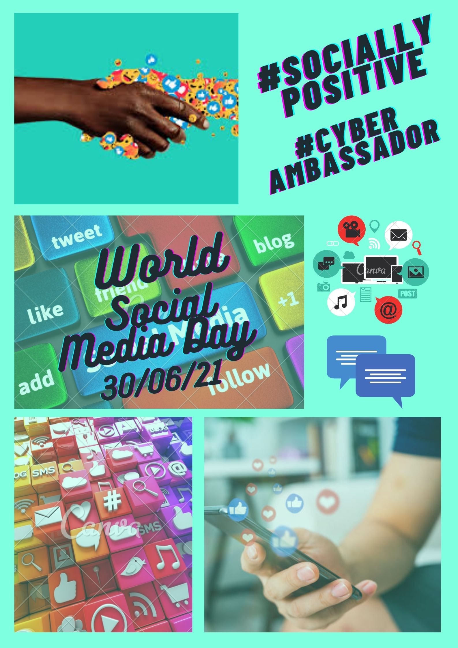 #Socially Responsible Social Media Day Posters Gallery, Social Media Awareness Week, Tips and Ideas for School on Cyber Safety, Social Media Day Posters by schools children students Cyber Warrior  Student Ambassadors, NexSchools.com –largest Cyber Safety campaign among schools children youth