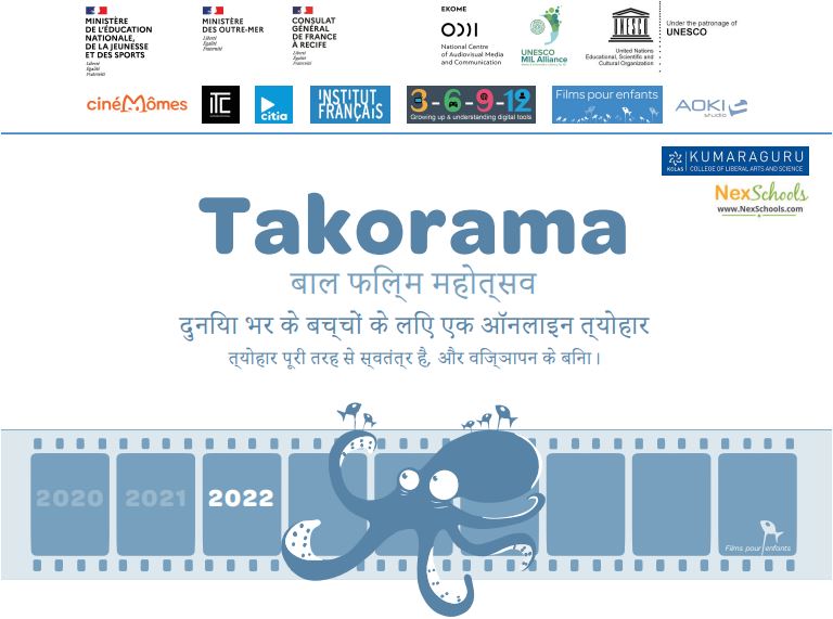 NexSchools Partners with the Takorama – An Online Children’s Film Festival 2022 along with UNESCO,, UNESCO- MIL Alliance, Réseau Canopé  Institut français  The NPO 3-6-9-12,