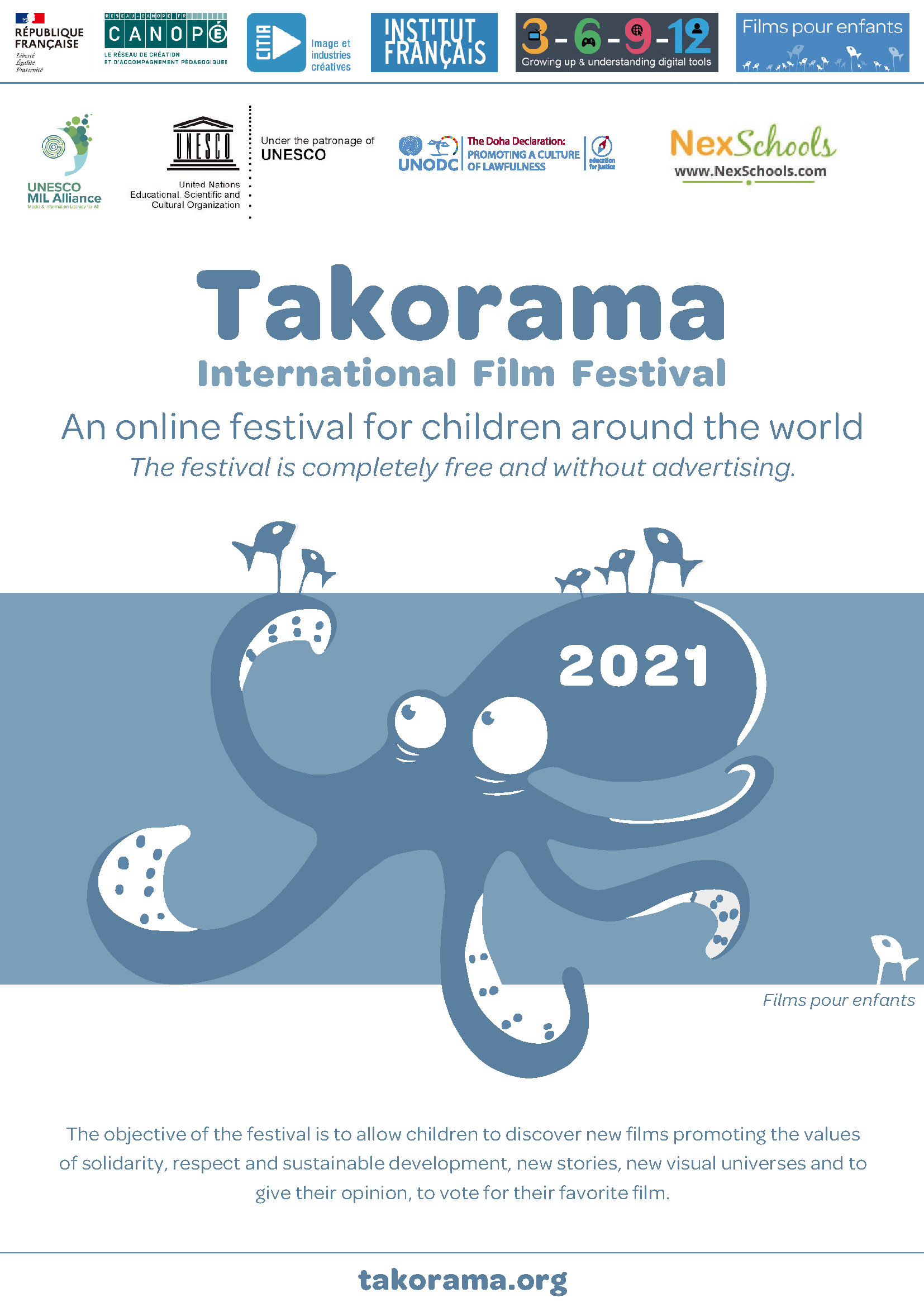 NexSchools Partners with Takorama Online Children's Film Festival 2021, UNESCO  Children Film Festival