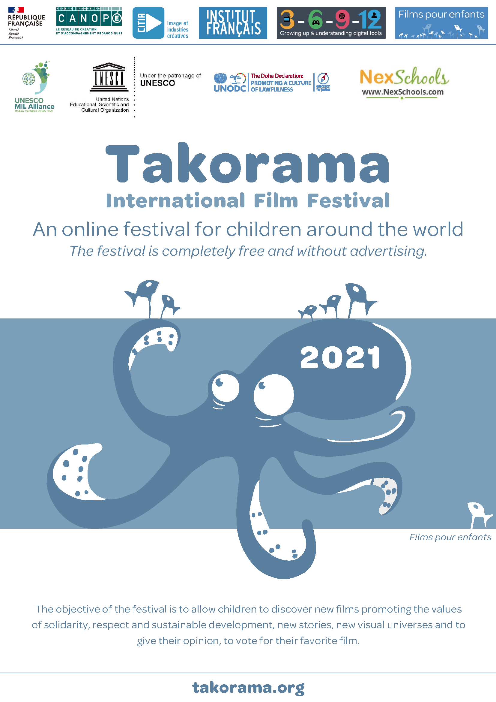 NexSchools Partners with Takorama Online Children's Film Festival 2021, UNESCO Children Film Festival